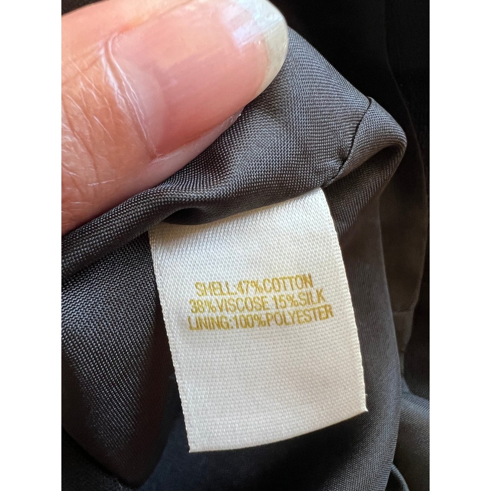 Kate Spade Pencil Skirt Black Zip Back Cotton Viscose Silk Womens Size 10 - Picture 6 of 11